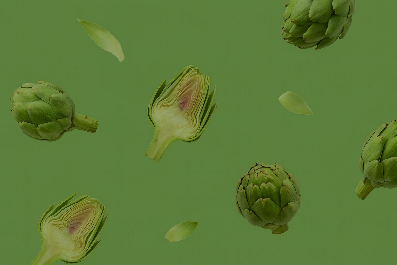 Fondo con alcachofas